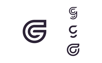 Szablon wektora logo Initia G, kreatywny projekt symbolu logo 15