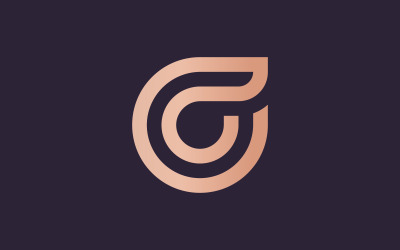 Szablon wektora logo Initia G, kreatywny projekt symbolu logo 5