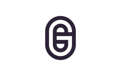 Szablon wektorowy logo Initia G, kreatywny projekt symbolu logo 3