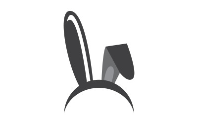 Uroczy królik szablon logo ikona ilustracja projekt v.19