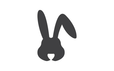 Uroczy królik szablon logo ikona ilustracja projekt v.22