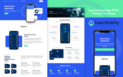 Casa Smartry | Šablona webu HTML vstupní stránky aplikace