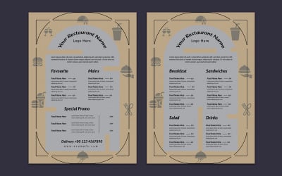 Elegant Food Menu Template Layout