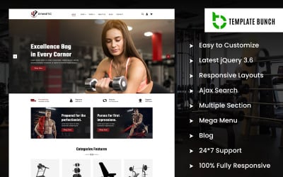 Gymnetic - Responsivt Prestashop-tema för e-handel
