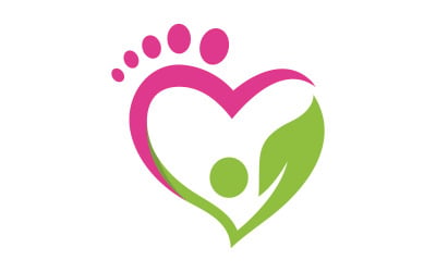Healthy Foot Care Logo Template vector icon illustration design V.2