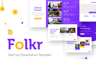 Modèle de diapositive Google pour la création d&amp;#39;une start-up Folkr Creative