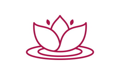 Beauty Lotus flower Cosmetic skincare Logo design template V.25