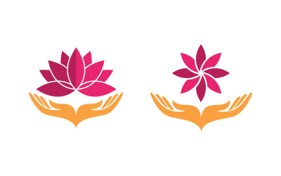 Beauty Lotus flower Cosmetic skincare Logo design template V.44