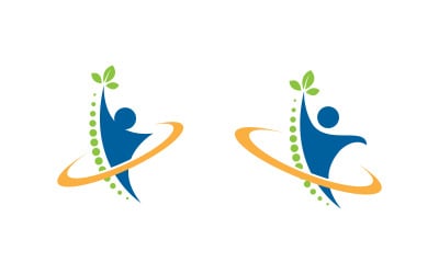 Chiropractic Healthy Vector icon Logo design Template v.3