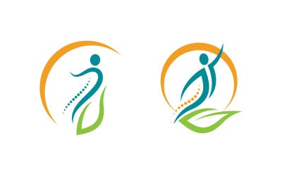 Chiropractic Healthy Vector icon Logo design Template v.5