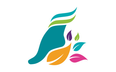 Diseño de ilustración de icono vectorial de plantilla de logotipo de cuidado de pies sanos V.16