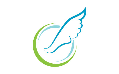 Diseño de ilustración de icono vectorial de plantilla de logotipo de cuidado de pies sanos V.21