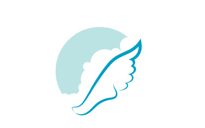 Healthy Foot Care Logo Template vector icon illustration design V.24