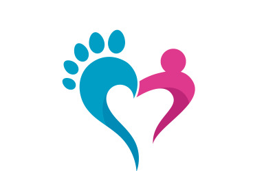 Healthy Foot Care Logo Template vector icon illustration design V.9