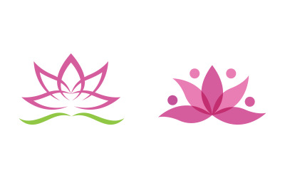 Plantilla de diseño de logotipo de belleza, flor de loto, cuidado de la piel y cosmética V.10