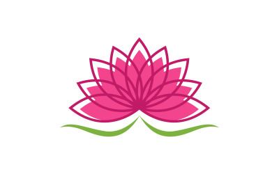 Plantilla de diseño de logotipo de belleza, flor de loto, cuidado de la piel y cosmética V.15
