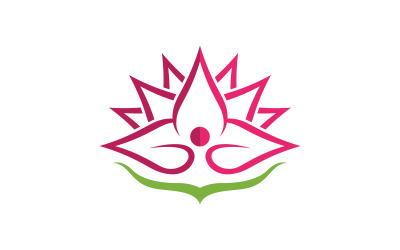 Plantilla de diseño de logotipo de belleza, flor de loto, cuidado de la piel y cosmética V.19