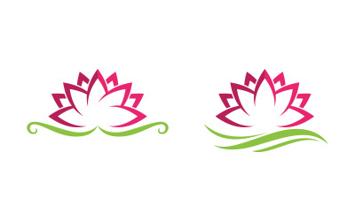 Plantilla de diseño de logotipo de belleza, flor de loto, cuidado de la piel y cosmética V.1