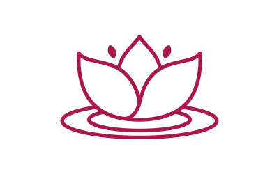 Plantilla de diseño de logotipo de belleza, flor de loto, cuidado de la piel y cosmética V.25