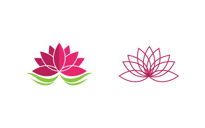 Plantilla de diseño de logotipo de belleza, flor de loto, cuidado de la piel y cosmética V.2