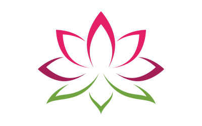 Plantilla de diseño de logotipo de belleza, flor de loto, cuidado de la piel y cosmética V.33