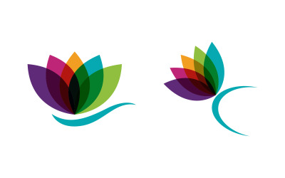 Plantilla de diseño de logotipo de belleza, flor de loto, cuidado de la piel y cosmética V.3