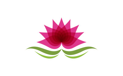 Plantilla de diseño de logotipo de belleza, flor de loto, cuidado de la piel y cosmética V.5