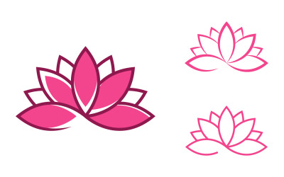 Plantilla de diseño de logotipo de belleza, flor de loto, cuidado de la piel y cosmética V.8