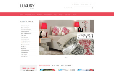 "Linen Store" - адаптивний PrestaShop шаблон №49167