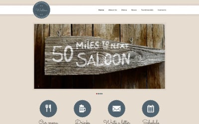 Modelo de site responsivo de café e restaurante