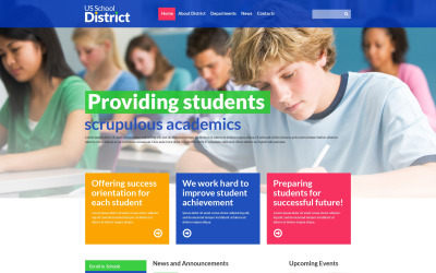Plantilla Web Responsive para Sitio de Universidades #49137