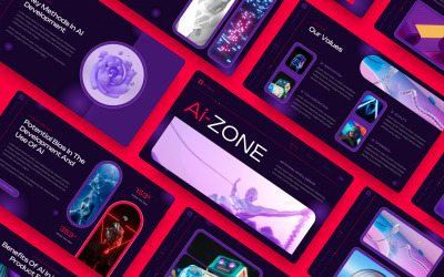 Aizone - Шаблон слайдера Google на тему искусственного интеллекта