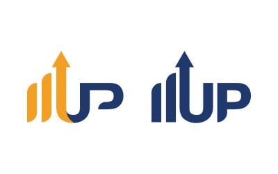 Illustration de conception d&amp;#39;icône vectorielle de flèche vers le haut de croissance v.3