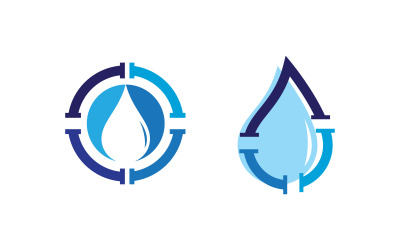 Instalatérské služby voda logo Vektorové ikony designu ilustrace v.3