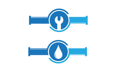 Plumbing services water logo Vector icon design illustration v.5
