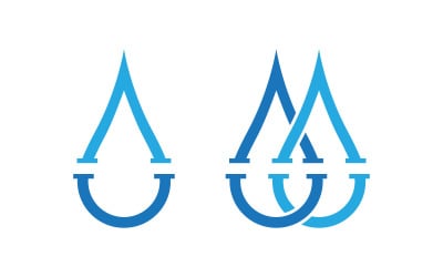Plumbing services water logo Vector icon design illustration v.9
