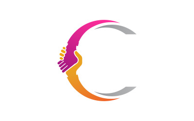 Community Adoption Care Network und Logodesign mit sozialen Symbolen, v.31