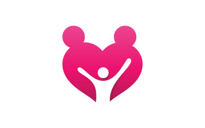 Community Adoption Care Network und Logodesign mit sozialer Symbolillustration, v.43