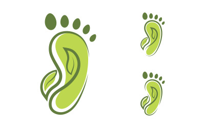 Diseño de ilustración de icono vectorial de plantilla de logotipo de cuidado de pies sanos V.28