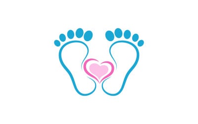 Healthy Foot Care Logo Template vector icon illustration design V.40