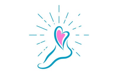 Healthy Foot Care Logo Template vector icon illustration design V.42