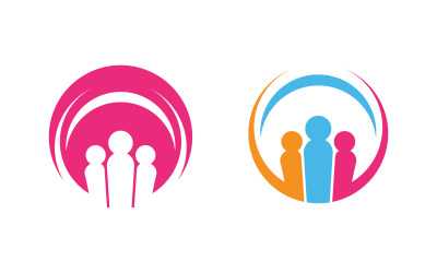 Projekt logo sieci opieki adopcyjnej i ikony społecznej v.12