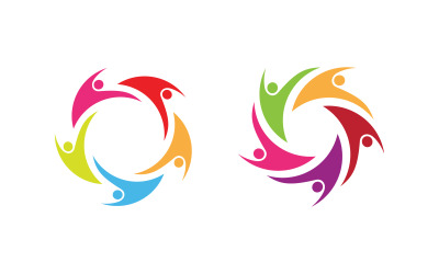 Projekt logo sieci opieki adopcyjnej i ikony społecznej v.15