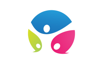Projekt logo sieci opieki adopcyjnej i ikony społecznej v.17