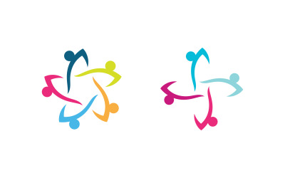 Projekt logo sieci opieki adopcyjnej i ikony społecznej v.1