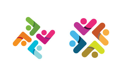 Projekt logo sieci opieki adopcyjnej i ikony społecznej v.2