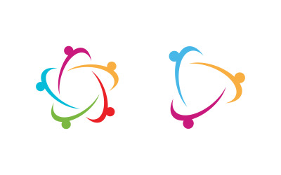 Projekt logo sieci opieki adopcyjnej i ikony społecznej v.3