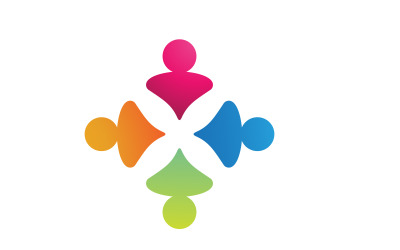 Projekt logo sieci opieki adopcyjnej i ikony społecznej v.5