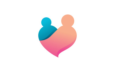 Community Adoption Care Network und Logodesign mit sozialen Symbolen v.44