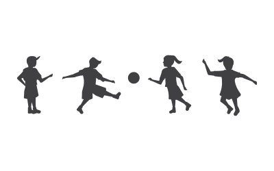 Happy kids Playing concept vector illustration Logo design v.4